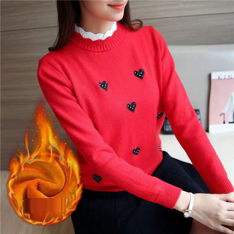 

QNPQYX Women Turtleneck Sweater Solid Color Embroidery Cartoon Panda Bear Cute Streetwear Pullovers Knitted Female Clothes Tops, Beige