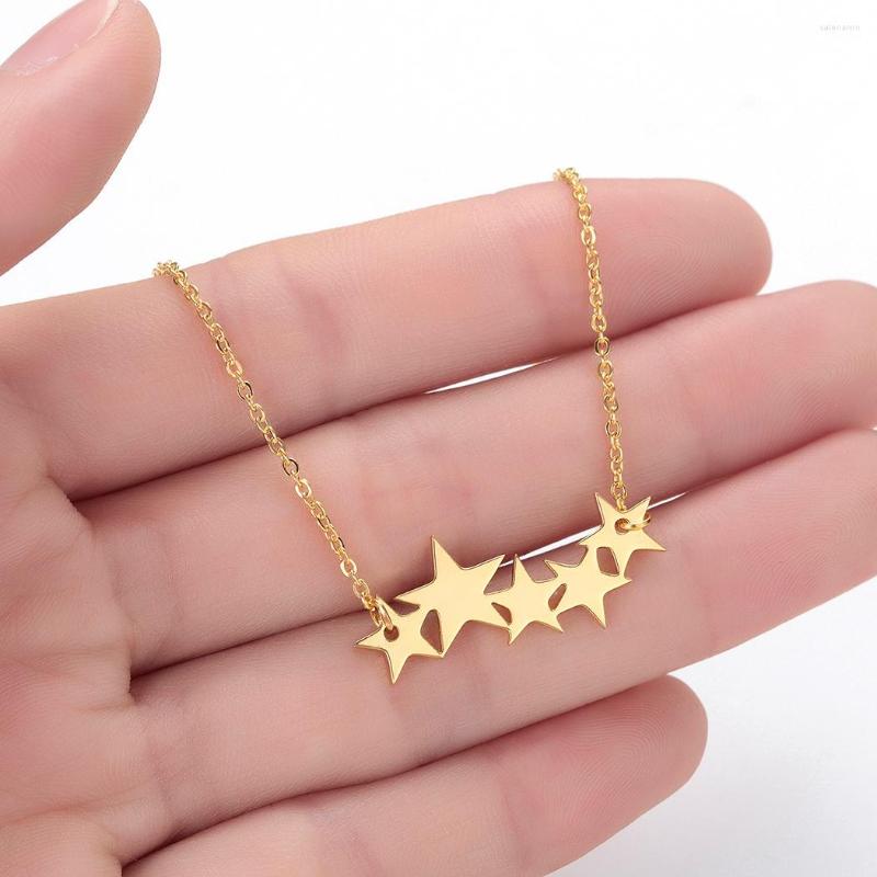 

Chains Stars Necklace Gold Ladies Gifts For Woman Accessories Pendant Sweet Stainless Steel Simple Chain Jewelry