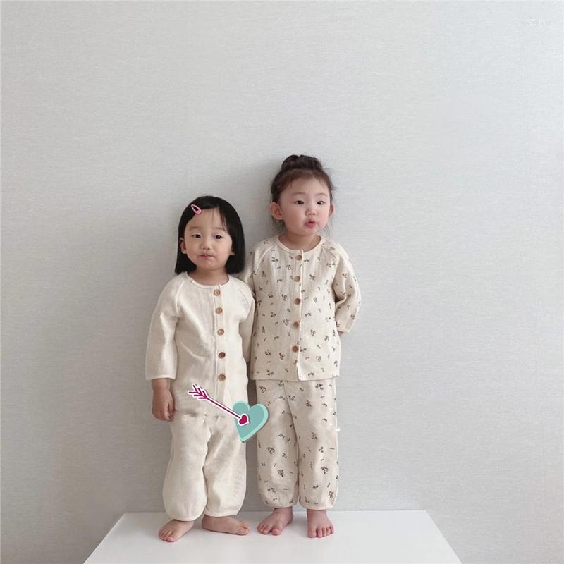 

Clothing Sets Cute Toddler Baby Clothes 2pcs Fashion Girls Boys Long Sleeve Button Tops Leggings Pants Pajamas Set Outfits 0-24M, Beige b