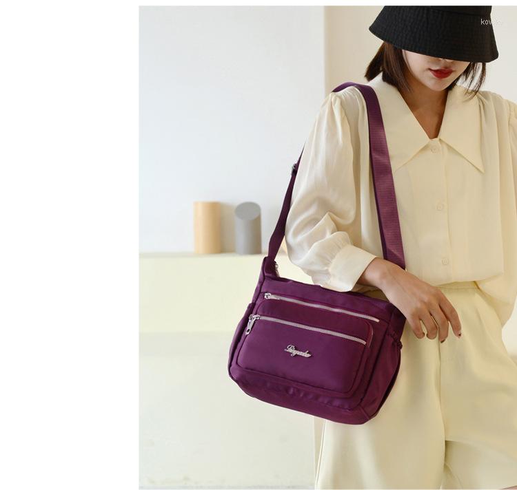 

Evening Bags Multi Layer Messenger Bag Women Korean Fashion Crossbody Mother's Gift Nylon Oxford Shoudler, Red