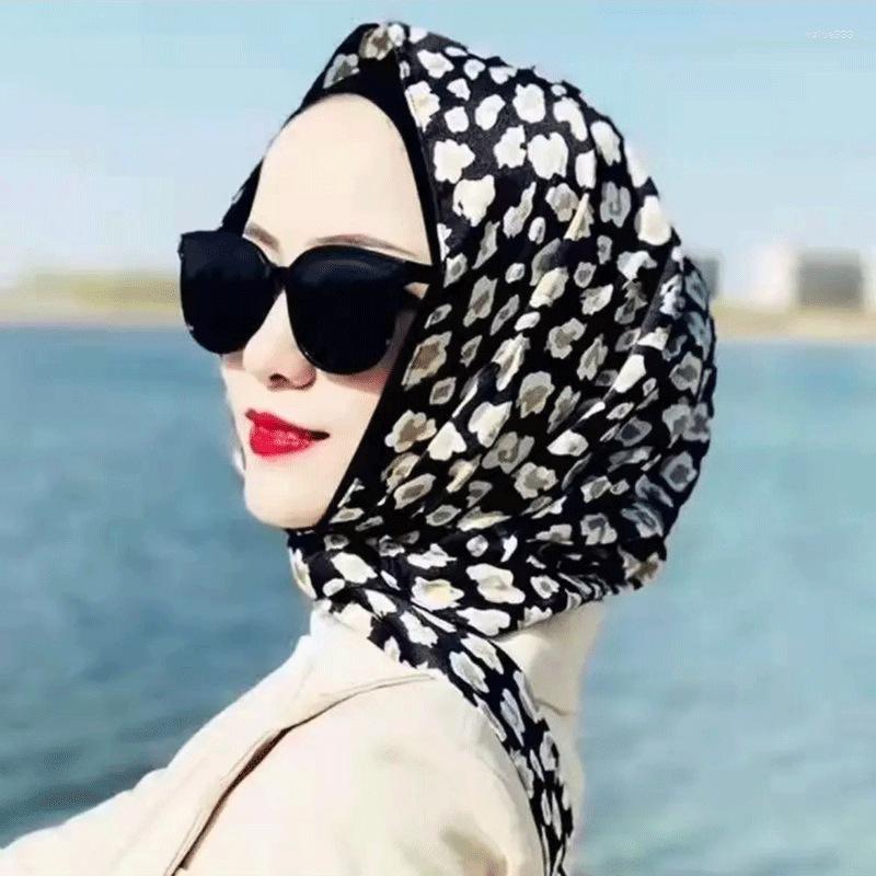 

Scarves Fashion Women's Headscarf Cap Hair Women Hijab Muslim Chiffon Print Long Tail Summer Sunscreen Hat Bandana