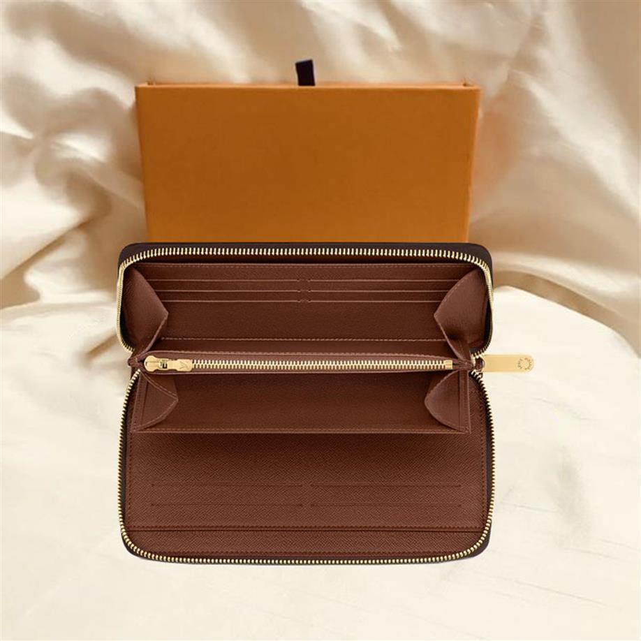 

ZIPPY ORGANIZER Wallet Luxurys Designers Wallets the most stylish way to carry around money cards and coins Famous Designer purse2539, Black flower letter