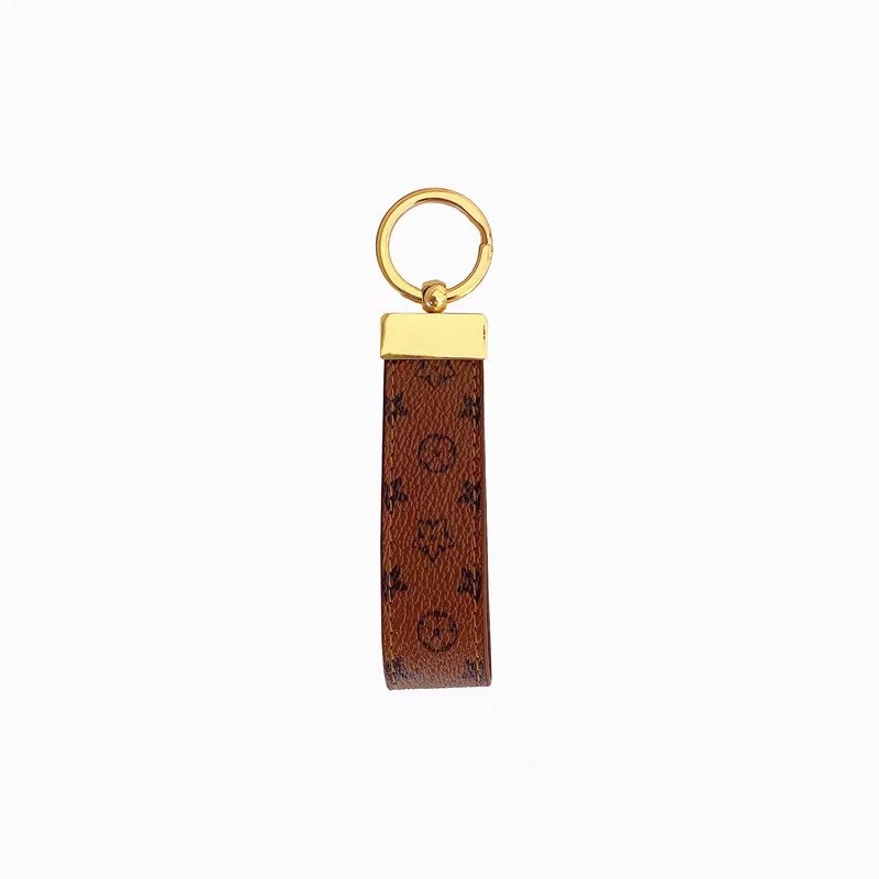 

High-End Keychain Pendant Creative Small Jewelry Leather Key Ring Circle Metal