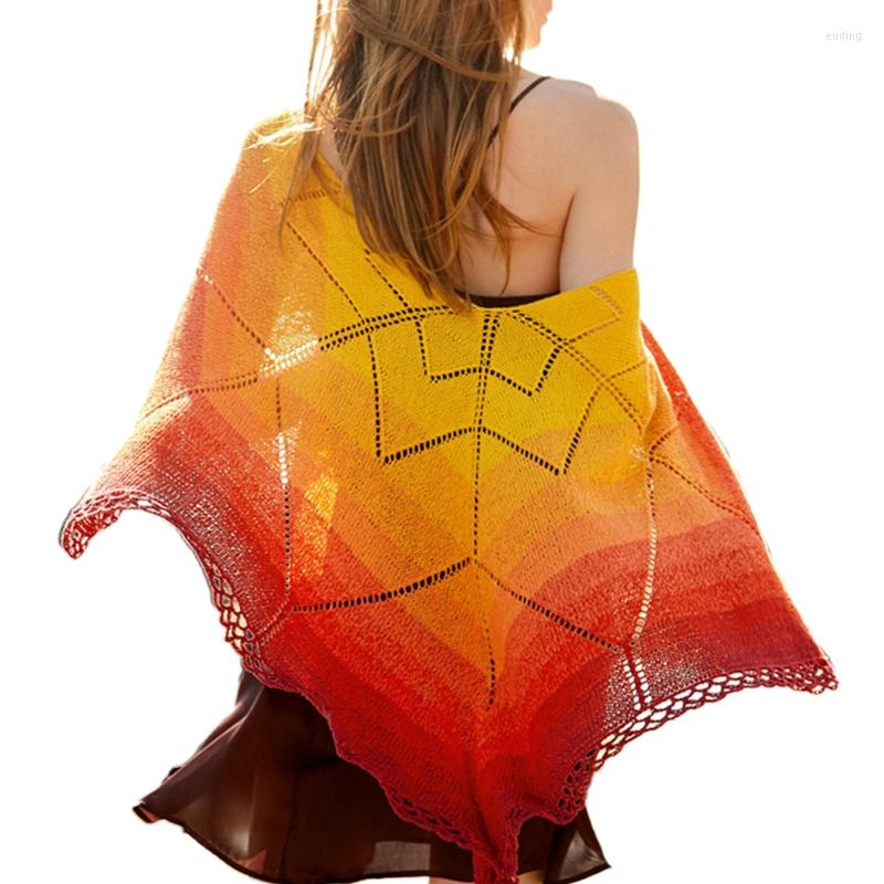 

Scarves Beach Cover Up Crochet Knitted Tassel Beachwear Tunic Long Pareos Summer Swimsuit Sexy See-through Drop