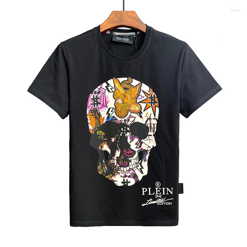 

Men's T Shirts PIED Men's Metal Letter Printing Designer Skull Muscle T-Shirt Cotton Men O Neck Top Street Gothic Manchecoute, T 19
