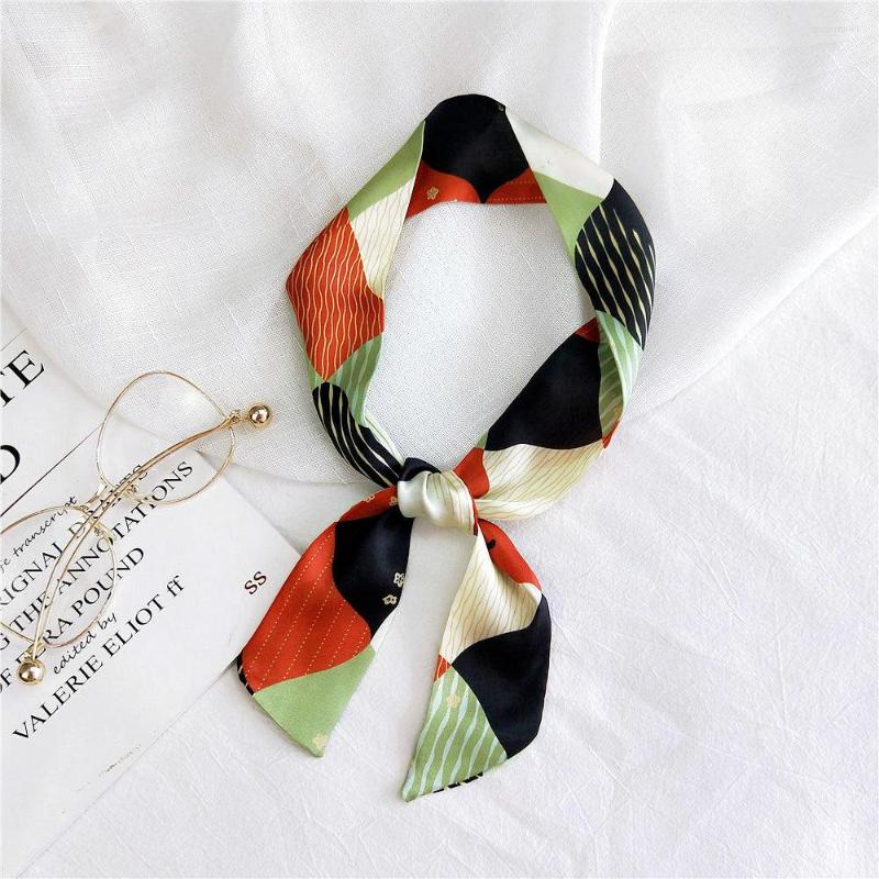 

Scarves Scarf Women Bag Skinny 2022 Design Silk For Ladies Foulard Wrist Towel Neckerchief SJ270