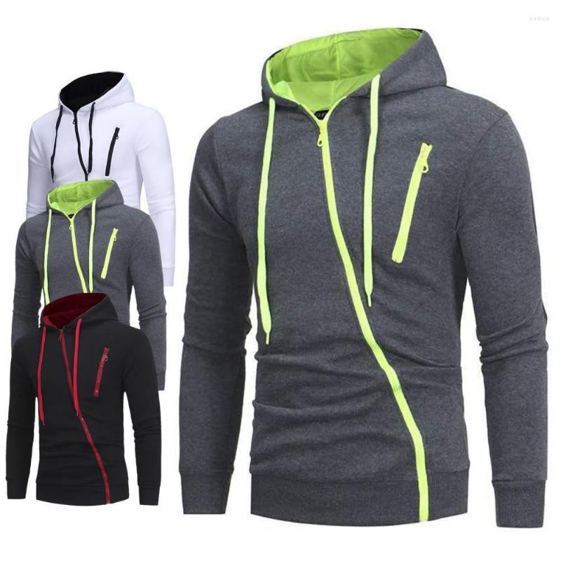 

Men's Sweaters Fabulous Jacket Slim Hoodie Contrast Colors Cardigan Autumn, White