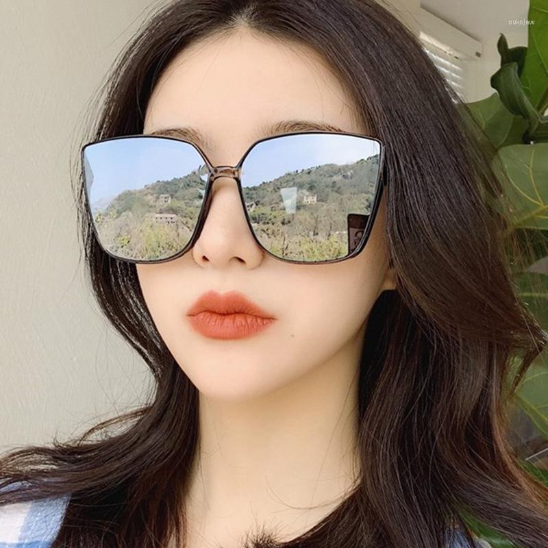 

Sunglasses Square For Women Fashion Mirror Oversized Driving Shade Glasses Classic Vintage Sun Brand Decorative Eyewear
