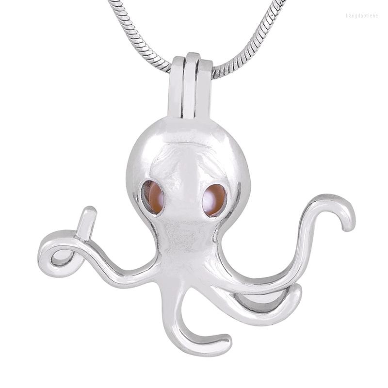 

Chains Animal Shape Unique Pendant Minimalist Sliver Jewelry Beautiful Gift Devilfish Cage P175