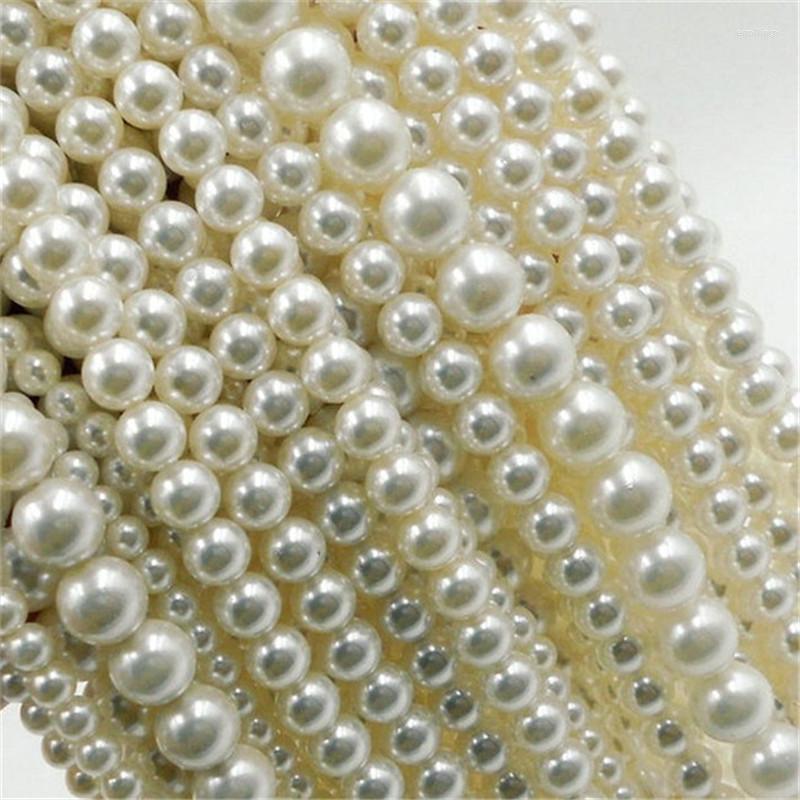 

Beads Wholesale 15" Loose Imitation Pearl 5mm 4mm 6mm 8mm Spacer Bead Findings For Jewelry Making Necklace Bracelet