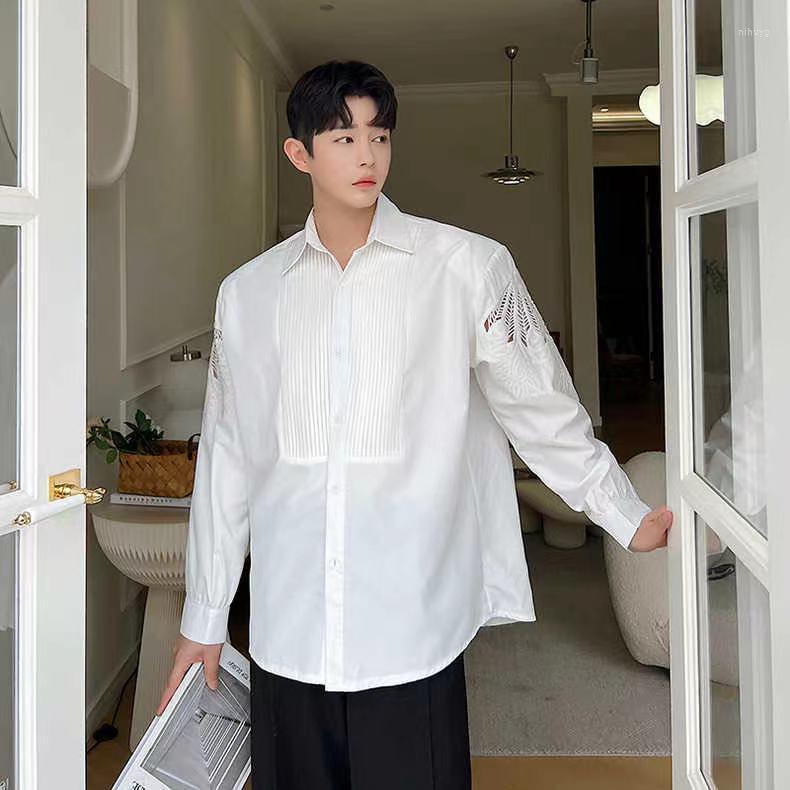 

Men's Casual Shirts T1094 Fashion Men's 2022 Runway Luxury European Design Party Style Clothing, Picture shown