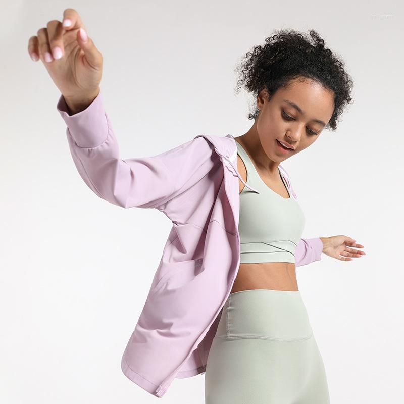 

Active Shirts Sunscreen Yoga Jacket Sports Top Women' Zipper Hoodie Cardigan Summer Long Sleeve Fitness Suit, Black