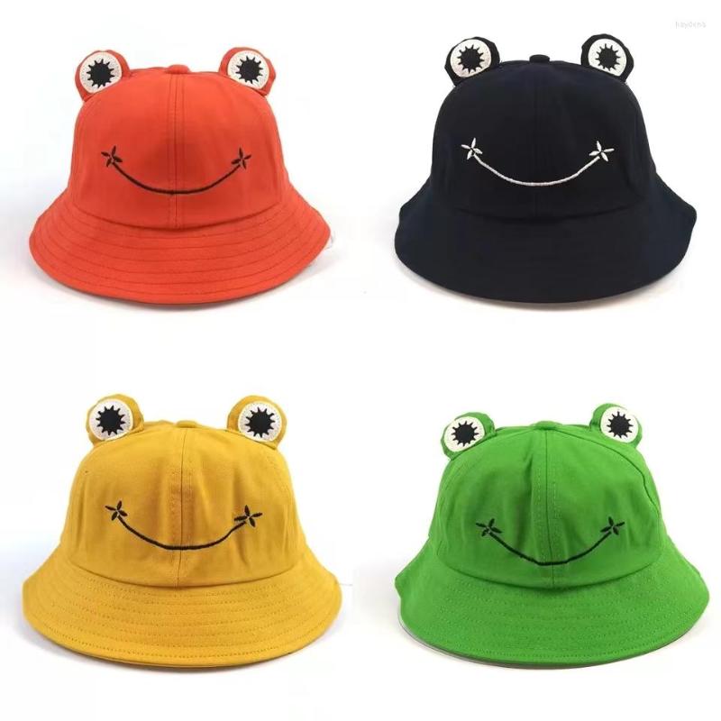 

Berets Parent-Kid Cartoon Frog Panama Caps Bucket Hat Cute Froggy Ear Man Women Bob Outdoor Sun Fisherman Casual Gift, Pink