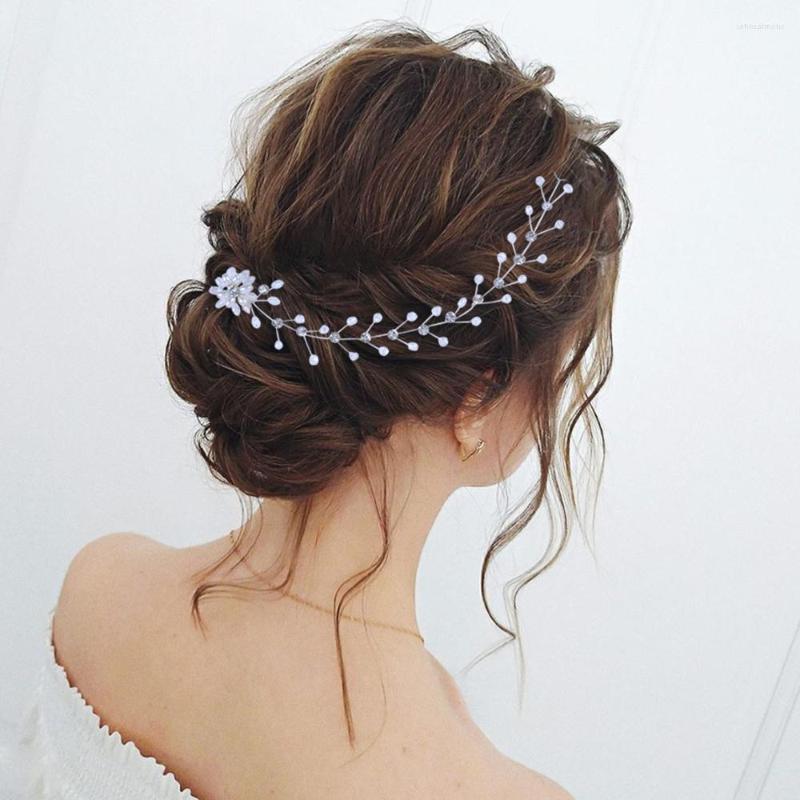 

Headpieces Gold/Silver Pearl Headband For Bridal Wedding Hair Accessories Crystal Head Decoration Headpiece
