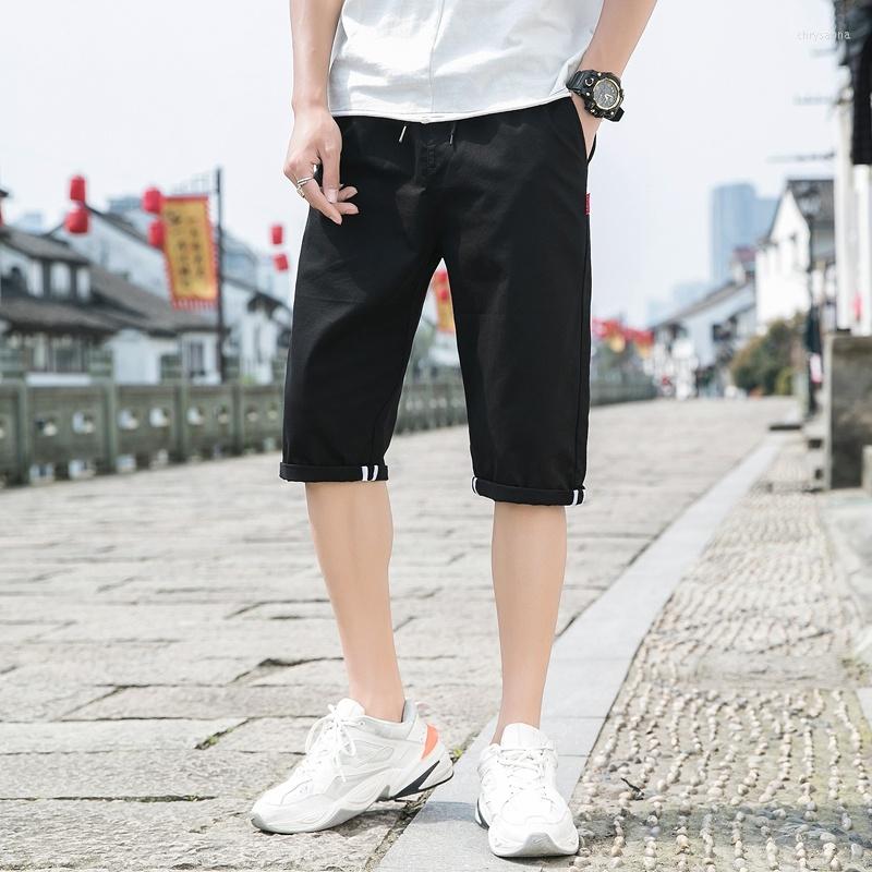 

Men's Shorts Summer Men Casual 2023 Loose Drawstring Basic Cropped Short Fashion Male Thin Beach Pants Pantalones De Hombre, Black