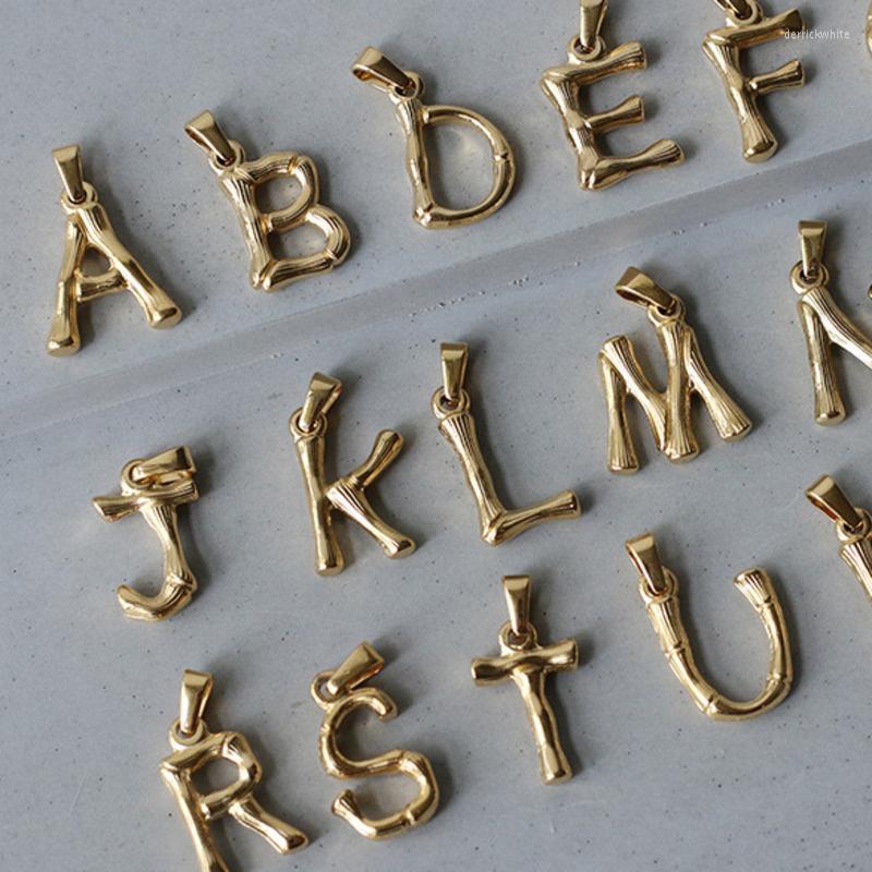 

Pendant Necklaces Single Pendants English Letter A-Z Stainless Steel For Women Gold Fashion 2022 Retro Jewelry Accessories