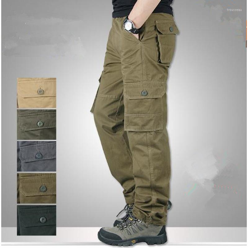 

Men's Pants Men's Casual Trousers Menswear Cargo Overalls Multiple Pockets Mens Men Trouser, Black
