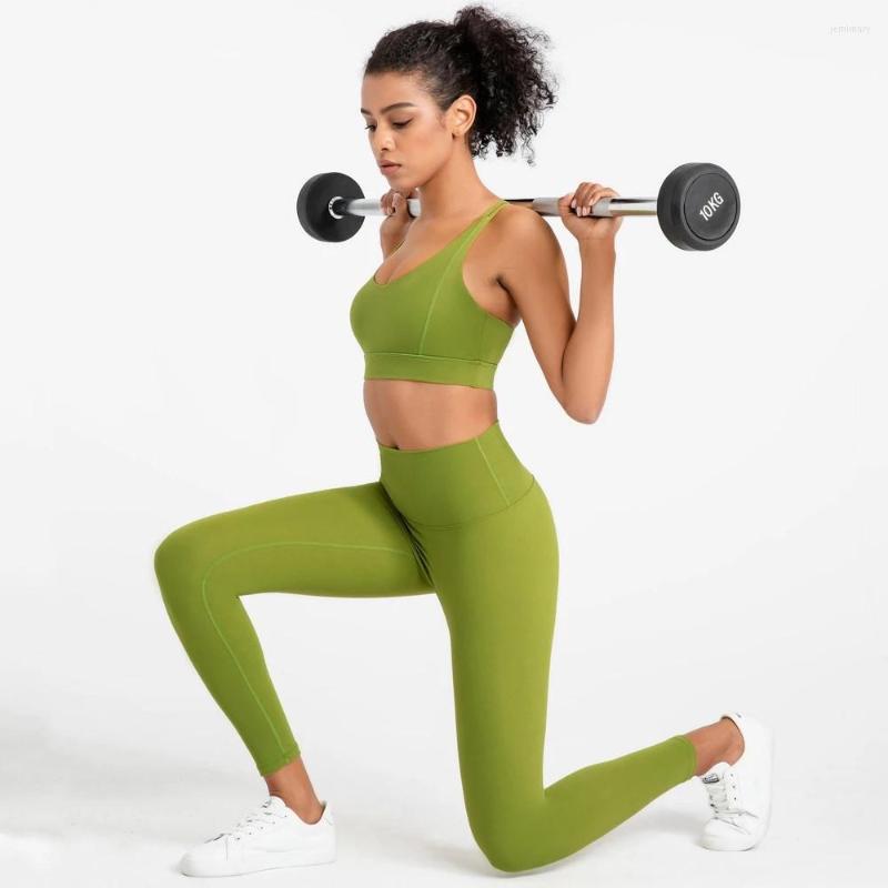 

Active Sets 16Colors 2Piece Hi Cloud Gym Fitness Women High Quality Bra And Leggings Workout Yoga Set Sport Suit Activewear, Black