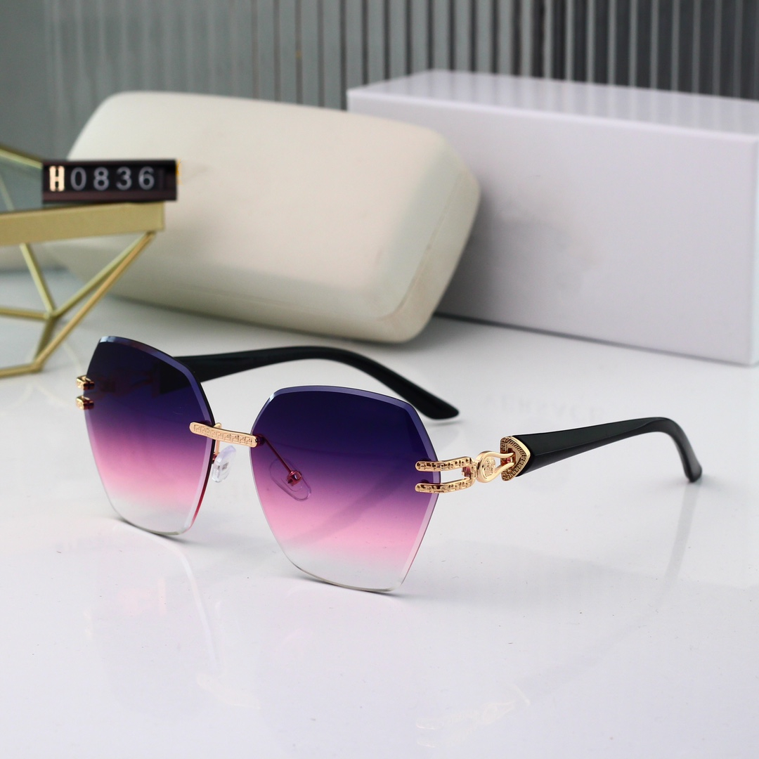 

Luxury designer Sunglasses for Men women man mens sunglasses Fashion Attitude UV400 Protection Square Full Frame Gold Color Plated Come With PackagWith box 0836
