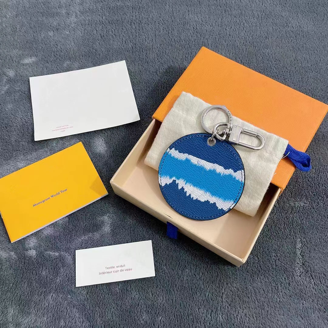 

Key ring keychains luxury keychain key holder recto verso designer portachiavi ornament promotion alloy leather car cartoon wallet animals round keyrings