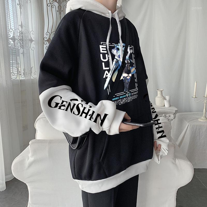 

Men's Hoodies Eula Aesthetic Print Genshin Impact Hoodie Women Oversized Itself Long Sleeve Pullover Top Casual Unisex Men Harajuku