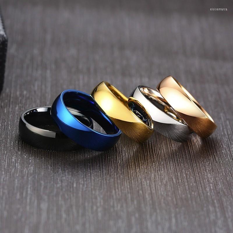 

Wedding Rings 6mm Stainless Steel Bands Domed Ring For Men Women Engagement Him And Her