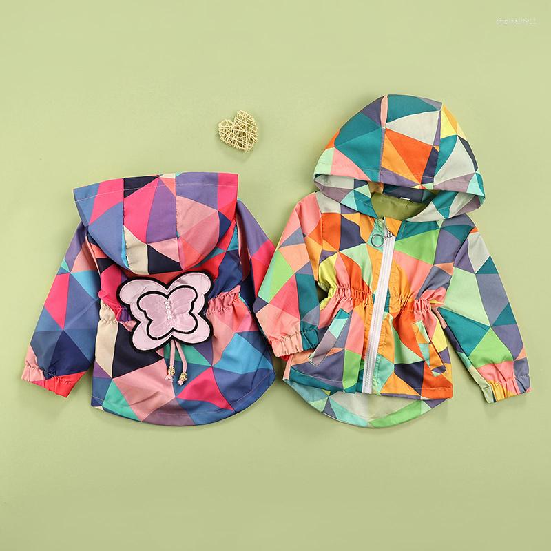 

Coat 2022 Autumn Kids Baby Boys Girls Windbreaker Coats Fashion Toddler Infant Print Flower Sweet Zipper Casual Hooded Trench Outwear, Green