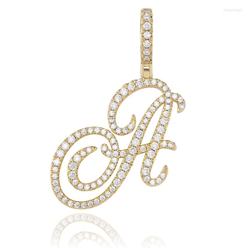 

Pendant Necklaces Lucky Sonny 26 Letter Initial Necklace Gold Color Hip Hop Silver Alphabet Charm Women Men Kolye Collier