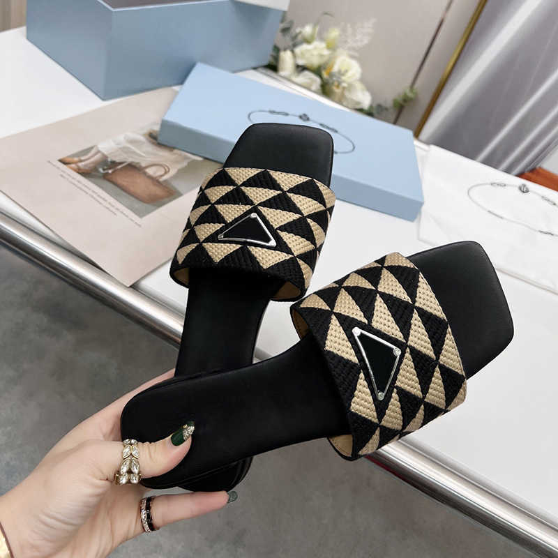 

Slippers Slides Slippers Mules Womens Home Flip Flops Casual Sandals Flat Slide Woman Embroidered Fabric Black Beige Multicolor Embroidery Summer