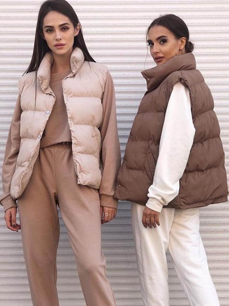 

Women' Down Winter Autumn Fashion Vests Jacket Warm Women Sleeveless Cotton Single Brested Cardigan Outwear Detachable Hooded Casual Coat, Brown