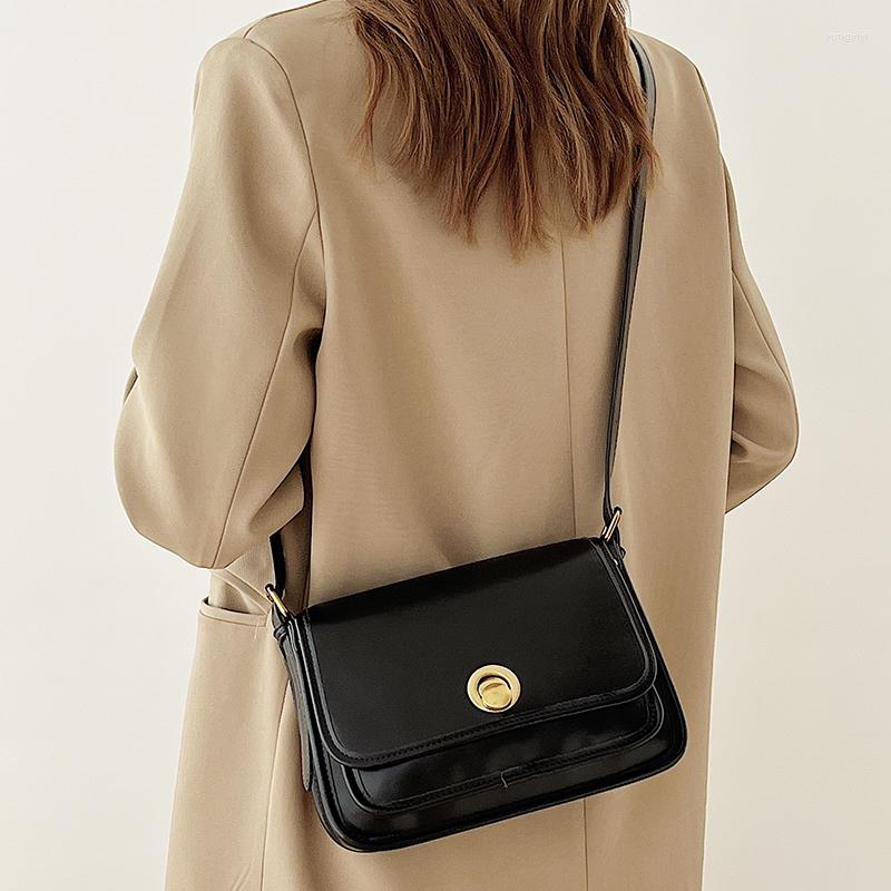 

Evening Bags Casual Women Pu Leather Shoulder Crossbody High Quality Ladies Handbags Messenger Bag Fashion Designer Female Small Purse, Black