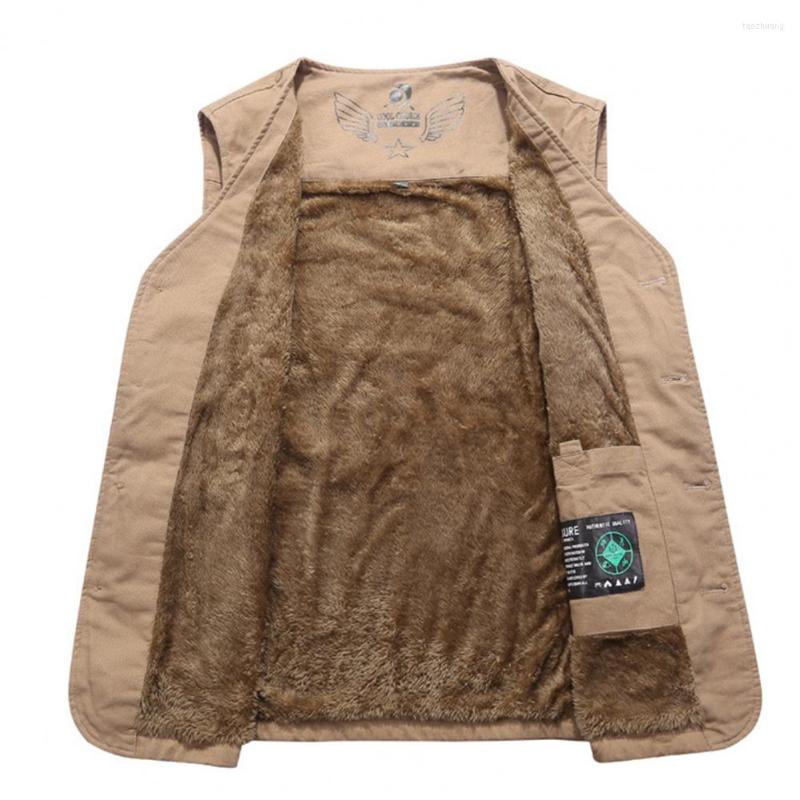 

Men's Vests Chic Men Winter Coat Pographer Waistcoat Vest V Neck Casual Thermal, Black
