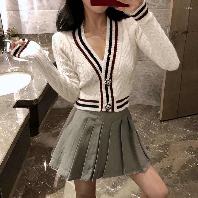 

Women' Knits Woman Sweaters Cardigan Autumn And Winter Knitting Coat Female Sexy Loose Cropped Sweater, Black