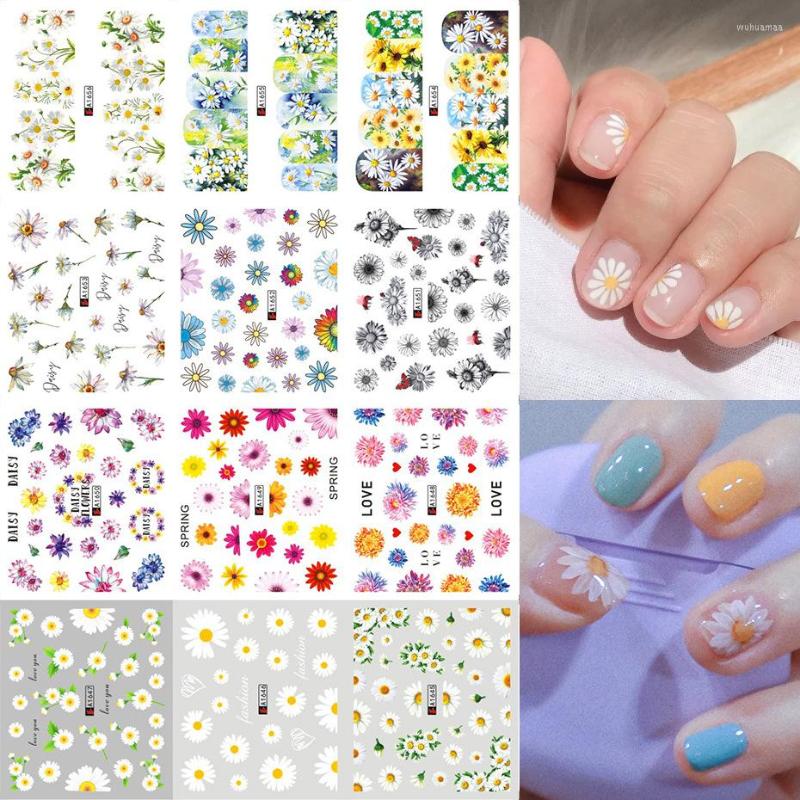

Nail Art Decorations 12pcs Love Letter Slider For Sticker Water Transfer Decal Flower Leaves Girl Manicure DIY Stickers