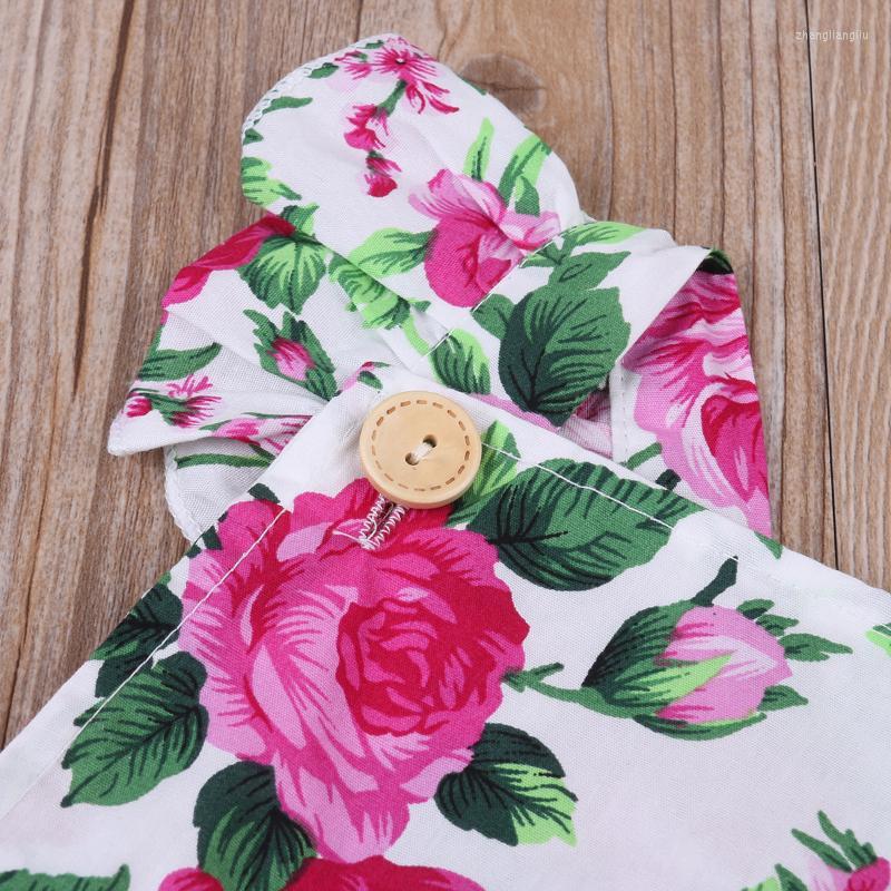 

Swimwears Born Baby Girls 0-24M Swim Clothes Floral Print Short Sleeve Round Neck Bodysuit Bowknot Headband 2pc Cotton Summer Set
