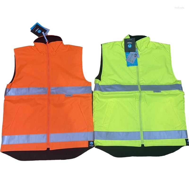 

Men's Vests Reflective Vest Fleece Work Winter For Men, Fluorescent yellow