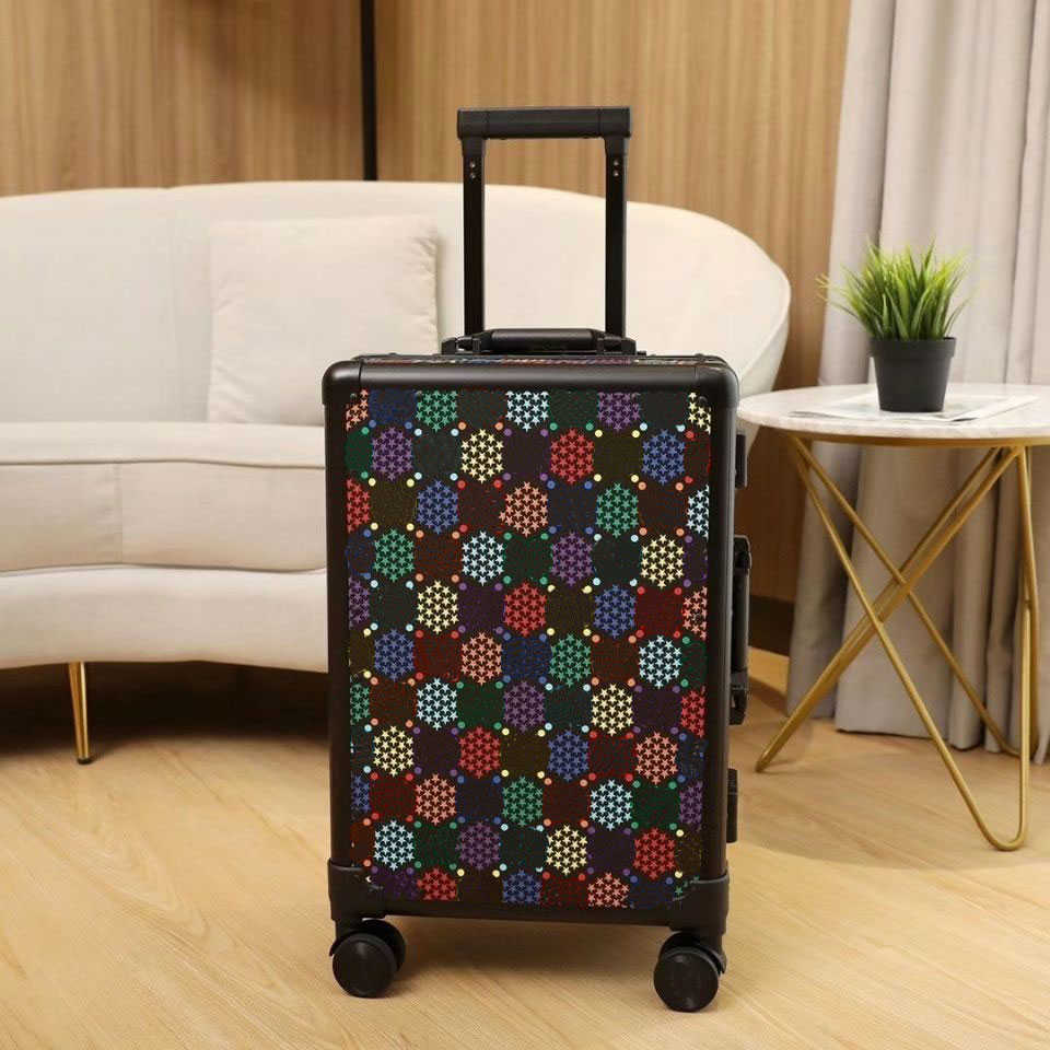 

2022 Woman Mens Suitcase Classical Travel Luggage with Wheels Sets Bags Designer Top Quality Psychedelic Large Suitcases for Men Womens