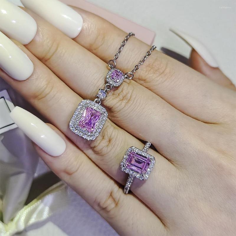 

Necklace Earrings Set 2pcs Pack Silver Color Bride Jewelry For Engagement Wedding Bridal Brides Christmas Gifts Anniversary J7930, Picture shown