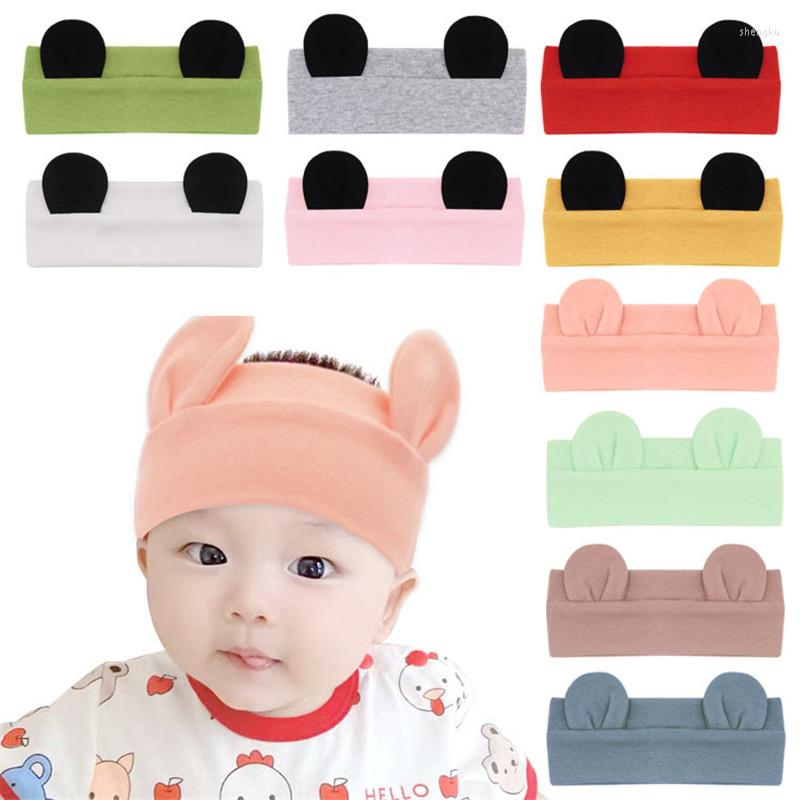 

Hair Accessories Fashion Bear Ear Girls Headbands Cute Baby Elastic Band For Children Solid Turban Kids 2022, 1pcs random