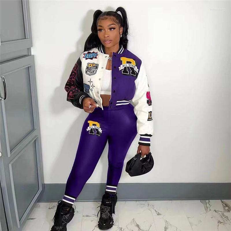 

Women' Two Piece Pants Street Women' Fashion Winter -selling Long-sleeved Single-breasted Casual Print Thick Jacket Suit, Blue