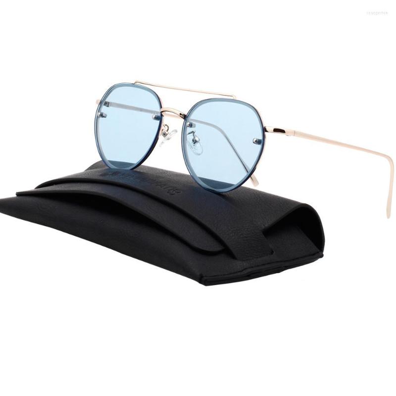 

Sunglasses Frames 87067 Small Round Women Men Vintage Brand Designer Summer UV400 Metal Sun Glasses