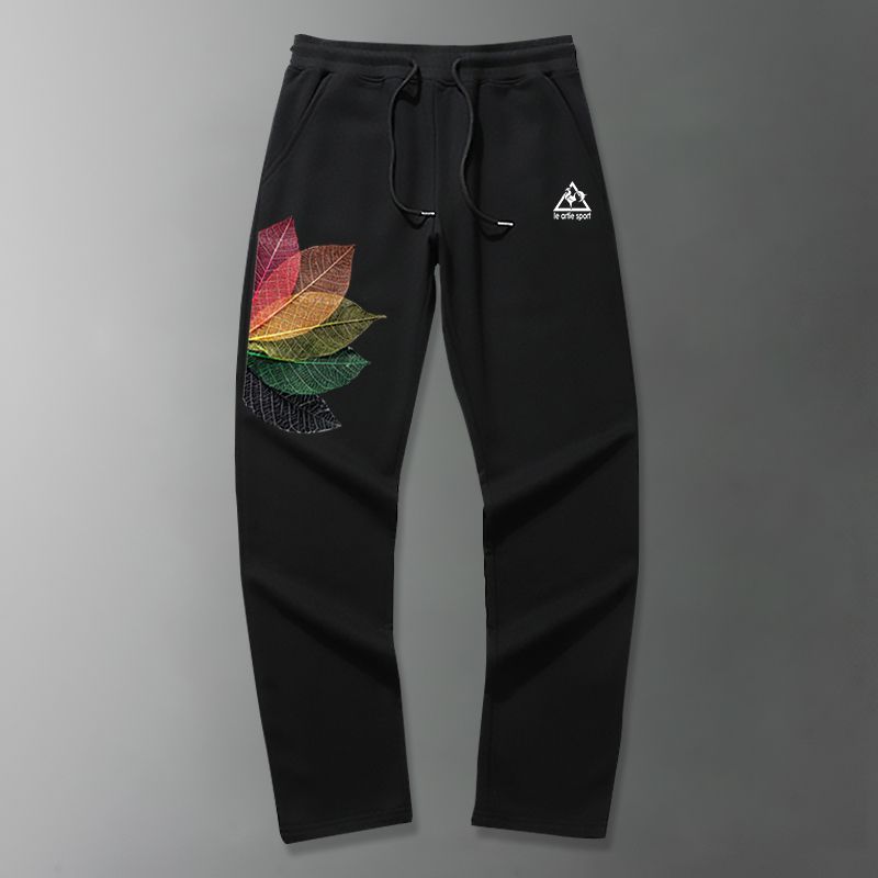 

Mens Pants French Male Rooster Loose Sports Printed Trousers Cotton Overalls In Autumn and Winter, Beige