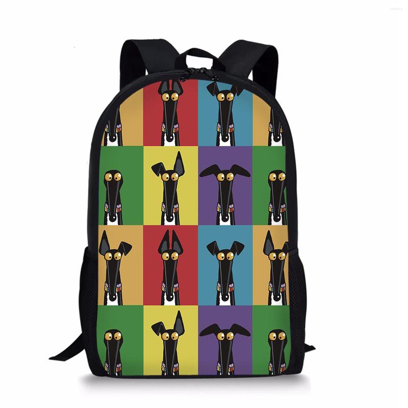 

School Bags Cute Greyhound Print Teen Boy Children Backpack Large Capacity Children's Bag Mochilas, Ha-alp1859c