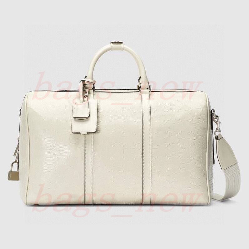 

Top Duffle Bag Totes Travel Luggage For Men Genuine Leather Women Cross Body Shoulder Bags Mens Womens Large Capacity Handbags Stripe, White