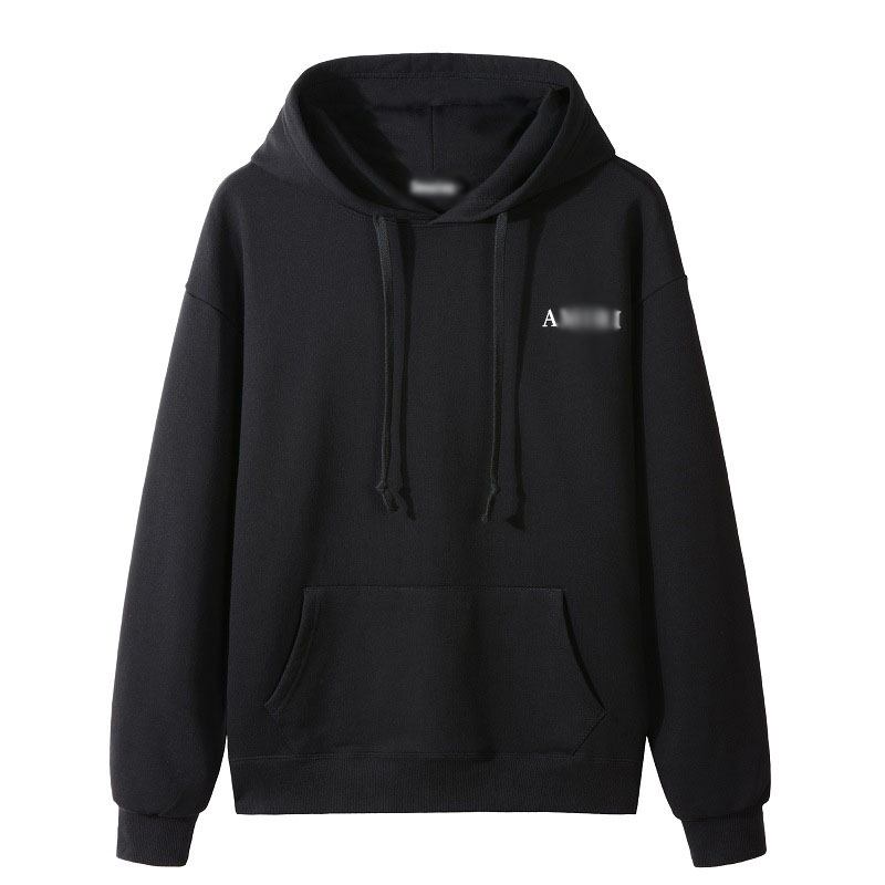 

Men's Hoodies & Sweatshirts Slit pocket botanical print casual spot hooded print sweatshirt, Black