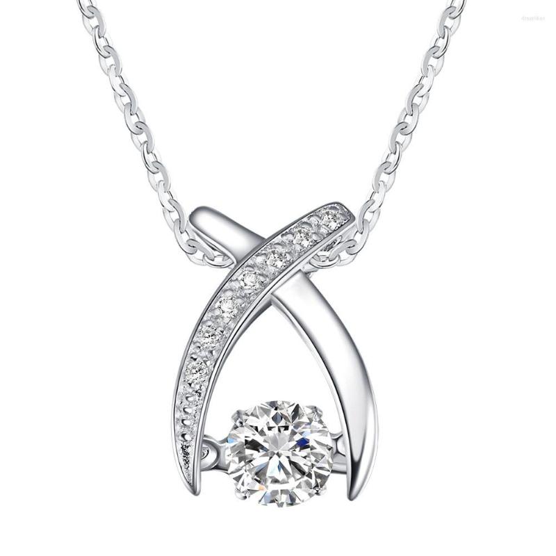 

Chains AIYANISHI 925 Sterling Silver Pendant Necklace Women Fashion Classic Dangling Cross Gift Chain
