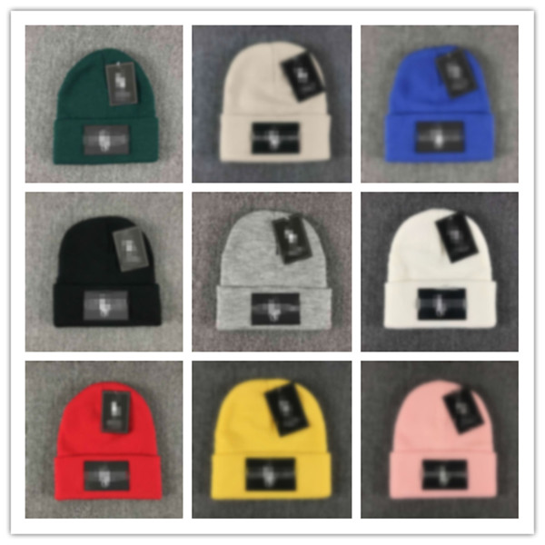 

Fashion designer men winter polo beanie unisex knitted cotton warm hat classical sports skull caps ladies casual outdoor stripe cap beanies