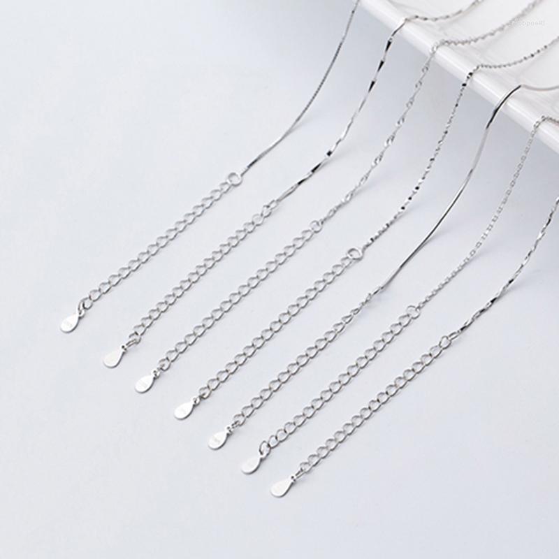 

Chains 925 Sterling Silver Chain Women Fashion Charm Necklace Basic Jewelry Dropship Wholesale 0.6mm