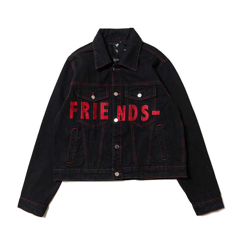 

Men' Hoody Vlo One Fashion Designer Brand Letter Men Women Casual Denim Jacket Hoodies Cotton Terry Pullover Friends Long Sleeve, Red