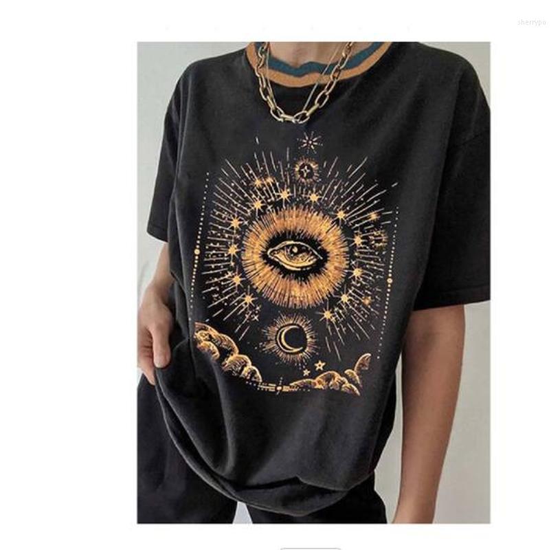 

Women' T Shirts 2022 European And American Summer Loose Type Printed Leisure Women' Shirt Round Neck Short Sleeve T-shirt, White